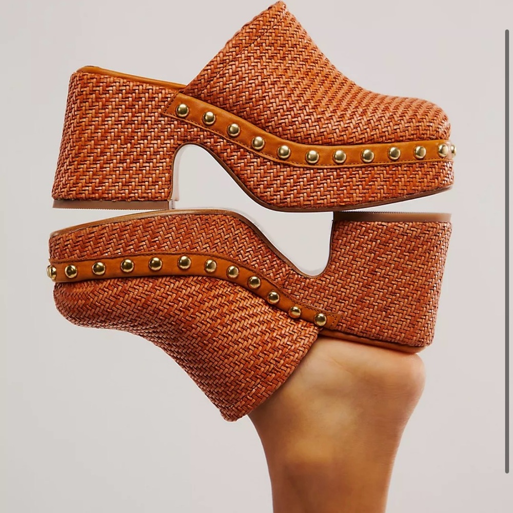 Free People - Rory woven platform clogs 39